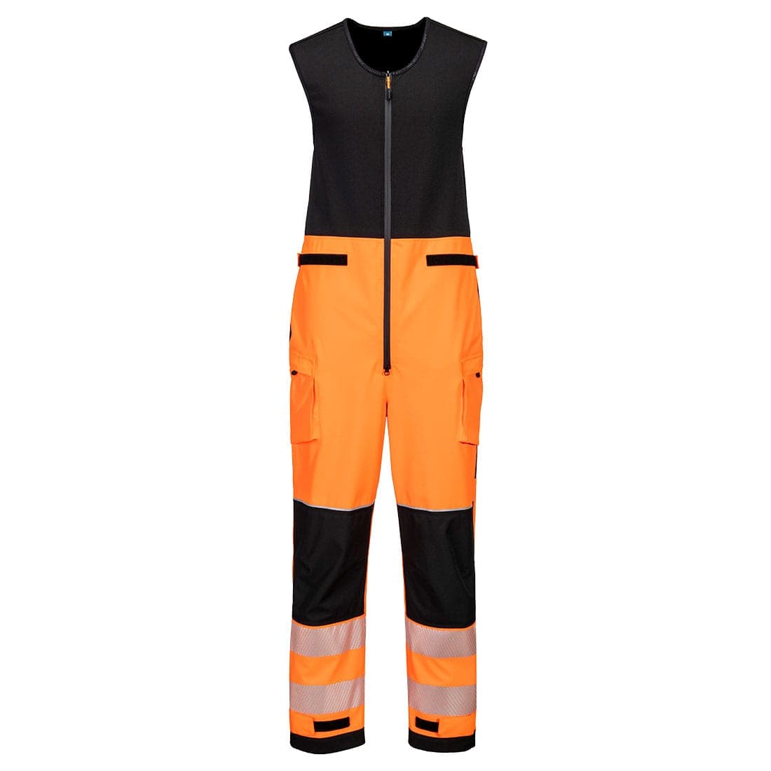 PW3 Hi-Vis Rain Salopettes (3L) in Orange/Black