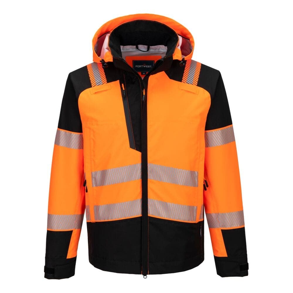 PW3 Hi-Vis Rain Jacket (3L) in Orange/Black