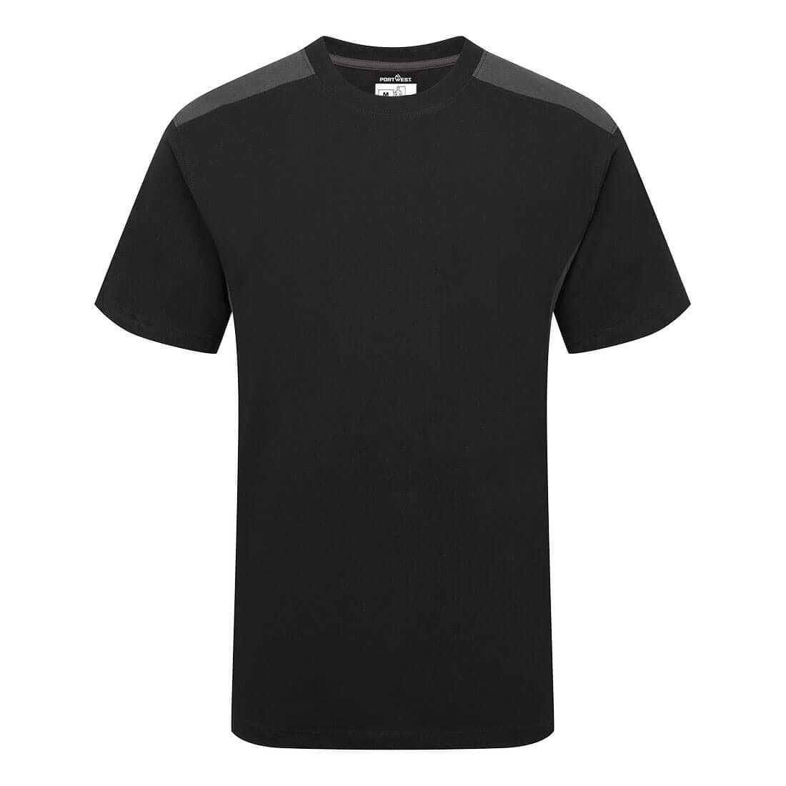 Two-Tone T-Shirt S/S in Black/Grey
